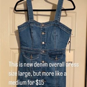Denim strapless dress
